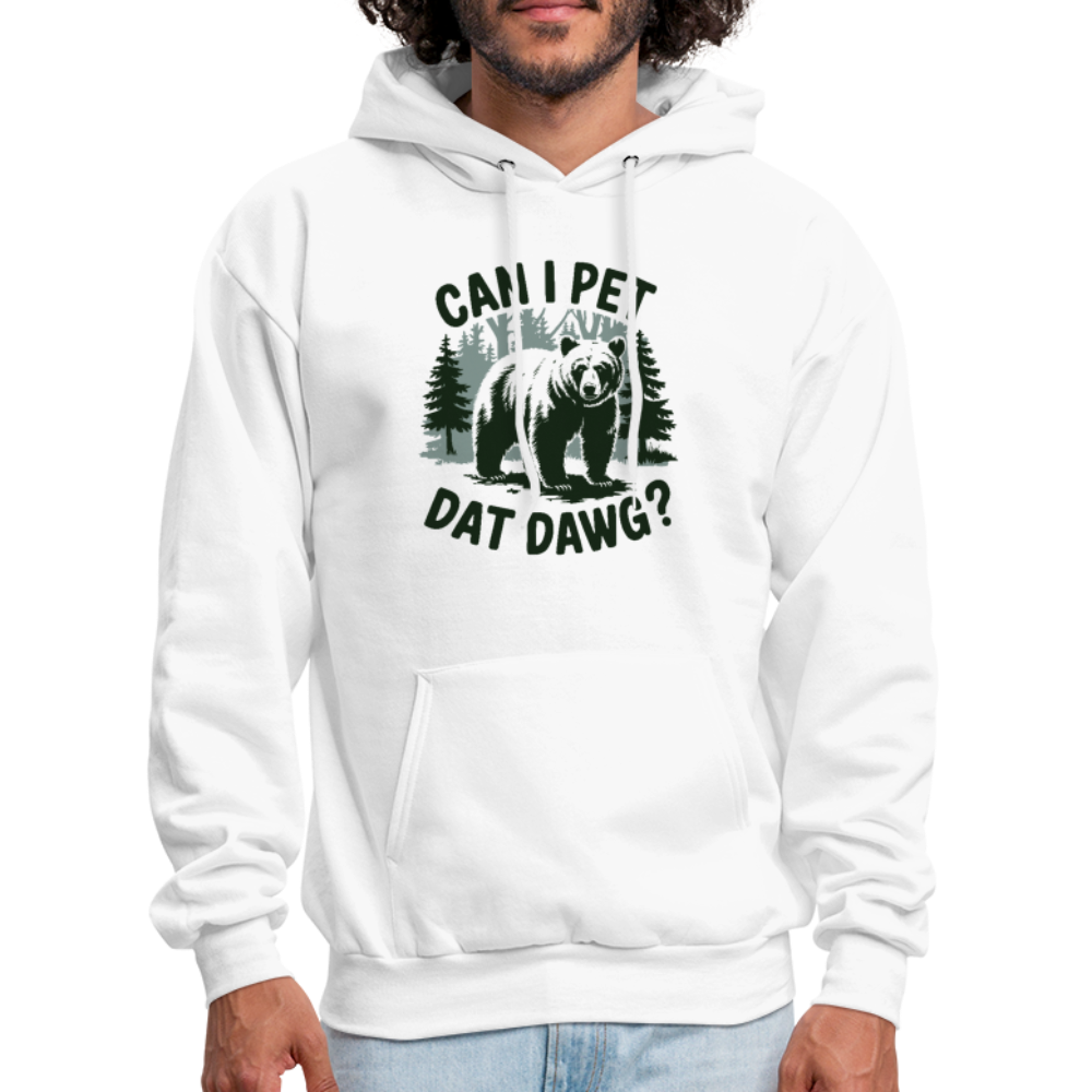 Can I Pet That Dawg Hoodie - Color: white