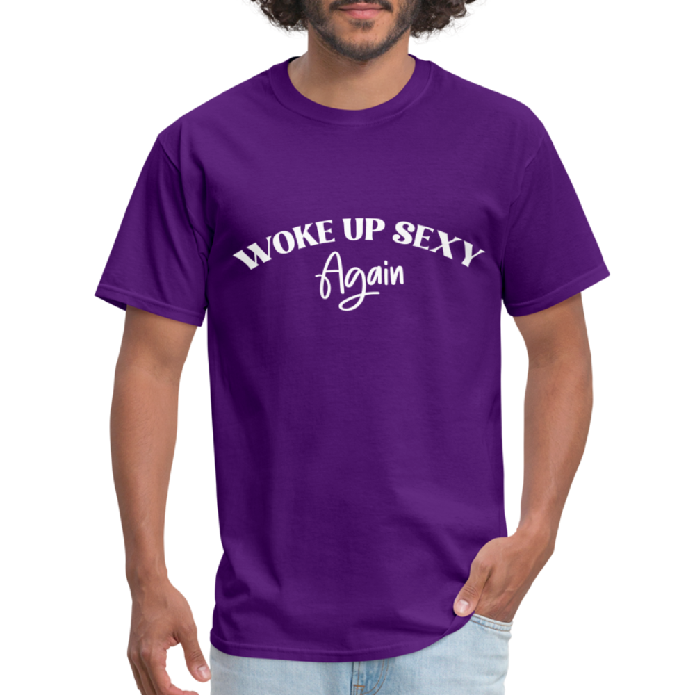 Woke Up Sexy Again T-Shirt - Color: purple
