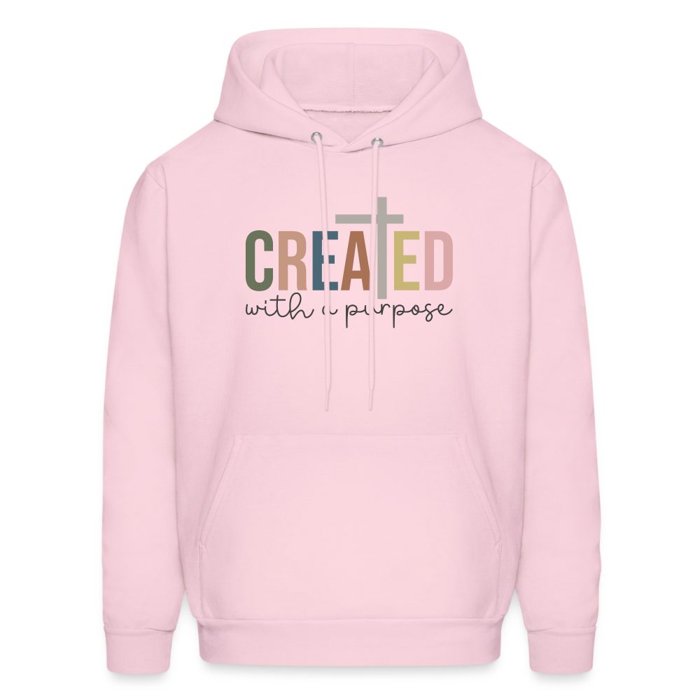 Created With a Purpose Women's Hoodie - Color: pale pink