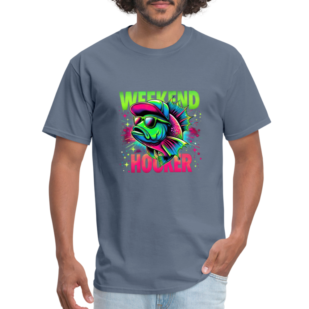 Weekend Hooker (Fishing) T-Shirt - Color: yellow