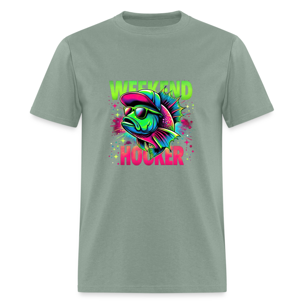 Weekend Hooker (Fishing) T-Shirt - Color: yellow