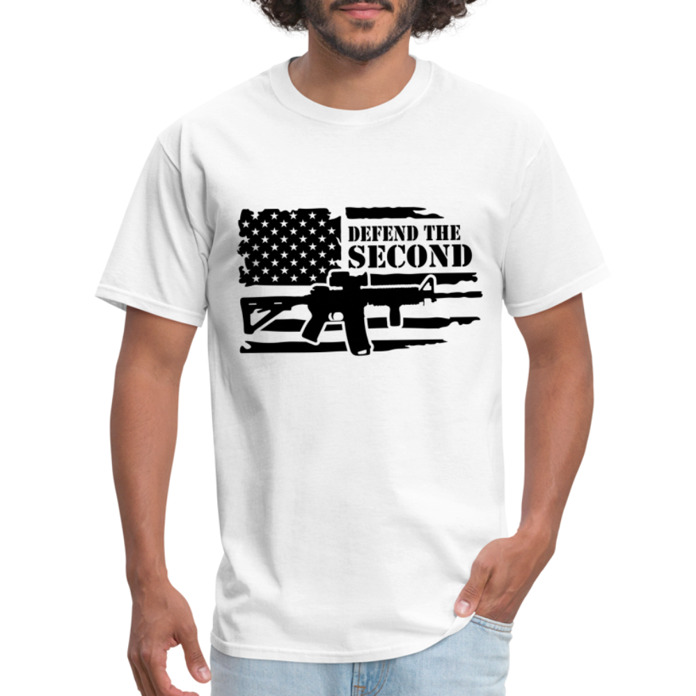Defend the Second Amendment T-Shirt (Right to Bear Arms) - Color: white
