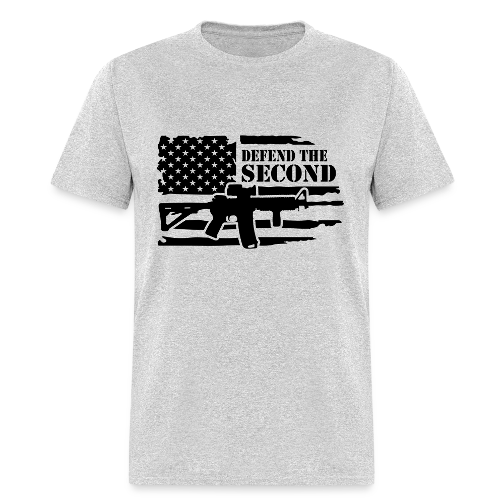 Defend the Second Amendment T-Shirt (Right to Bear Arms) - Color: heather gray