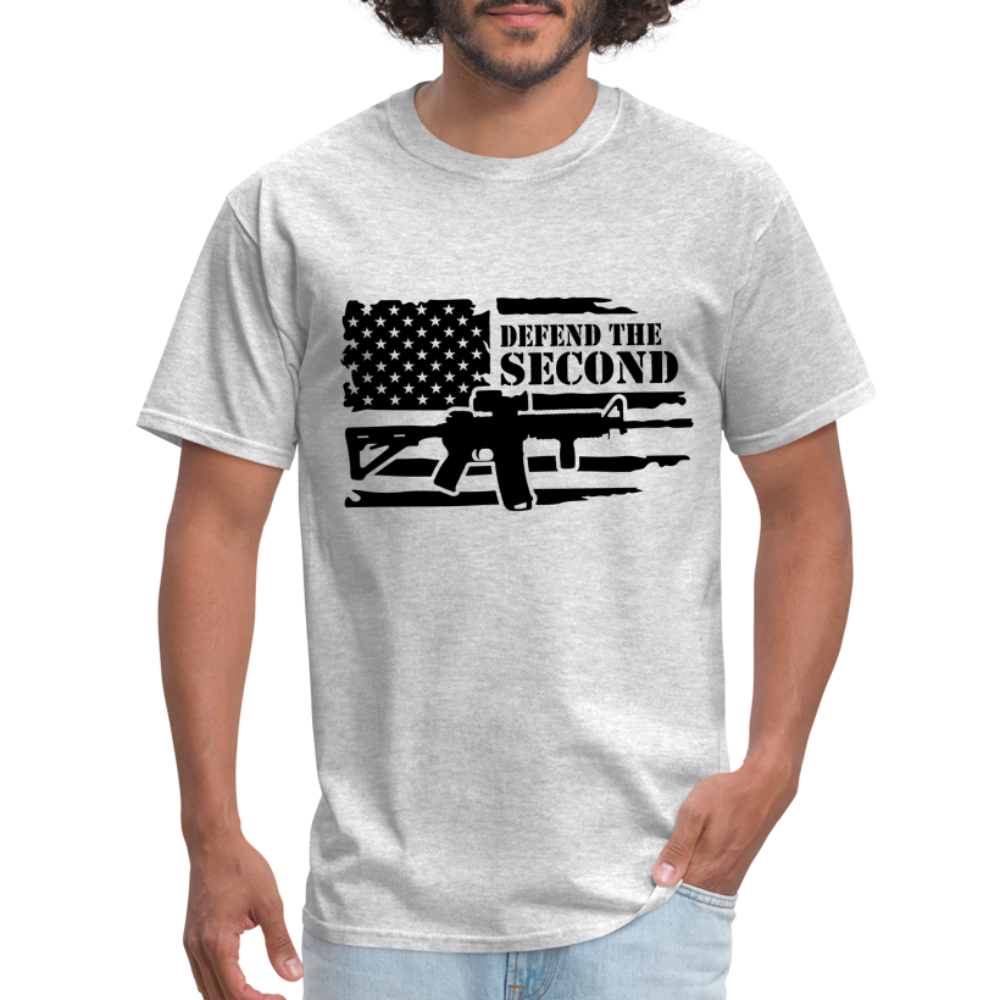 Defend the Second Amendment T-Shirt (Right to Bear Arms) - Color: heather gray