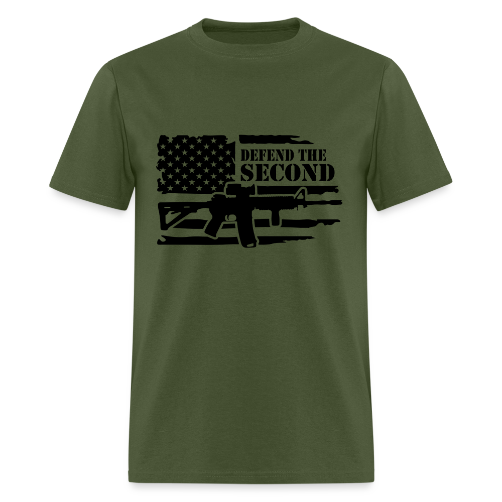 Defend the Second Amendment T-Shirt (Right to Bear Arms) - Color: military green
