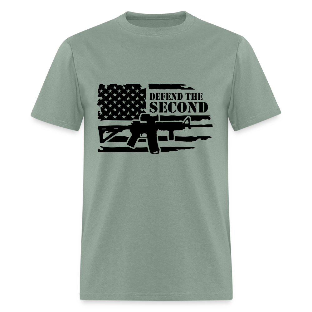 Defend the Second Amendment T-Shirt (Right to Bear Arms) - Color: sage