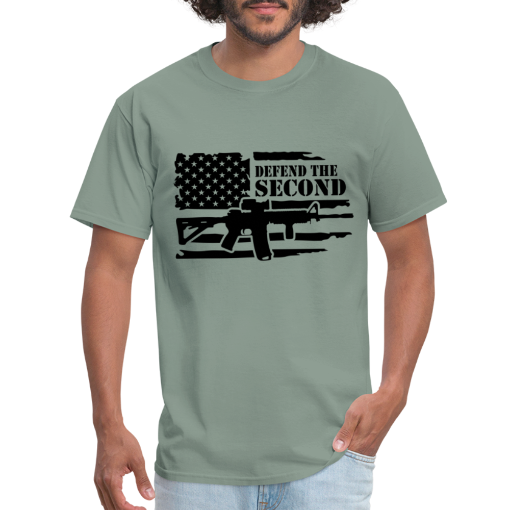 Defend the Second Amendment T-Shirt (Right to Bear Arms) - Color: heather gray