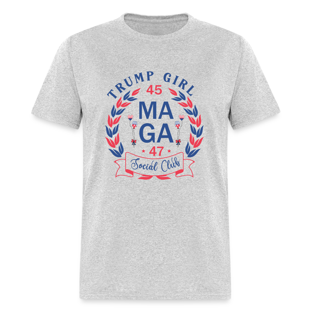 Trump Girl Social Club T-Shirt (MAGA) - Color: heather gray