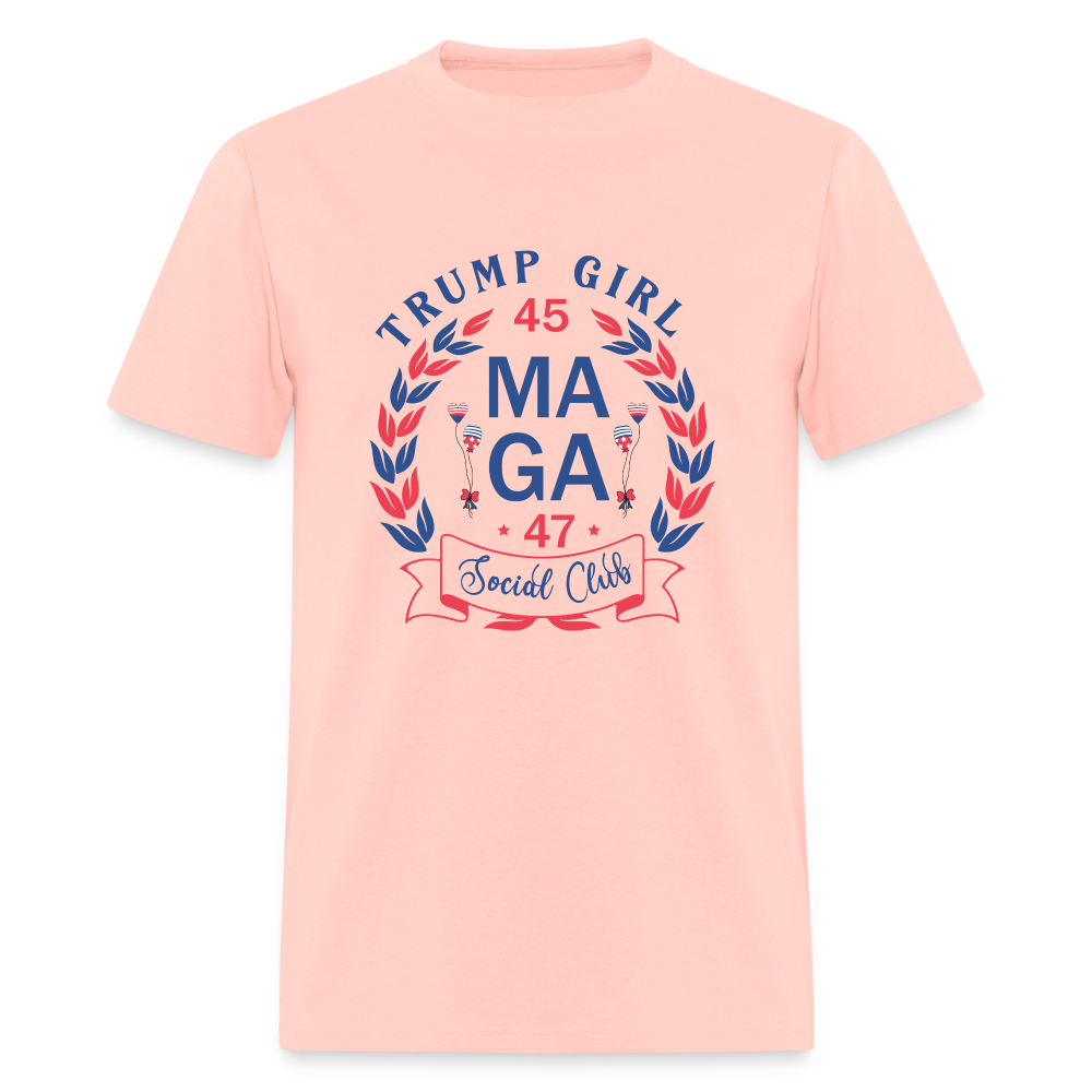 Trump Girl Social Club T-Shirt (MAGA) - Color: blush pink
