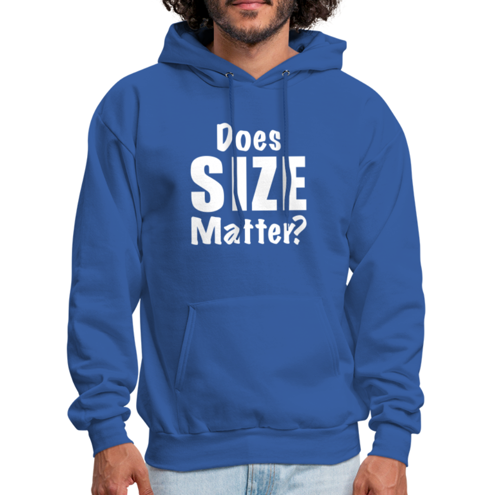 Does Size Matter Hoodie - Color: royal blue