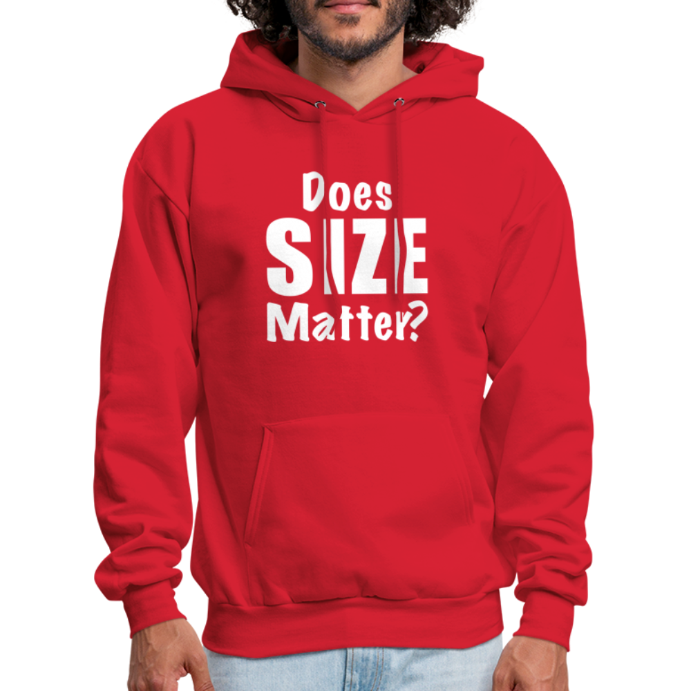 Does Size Matter Hoodie - Color: red