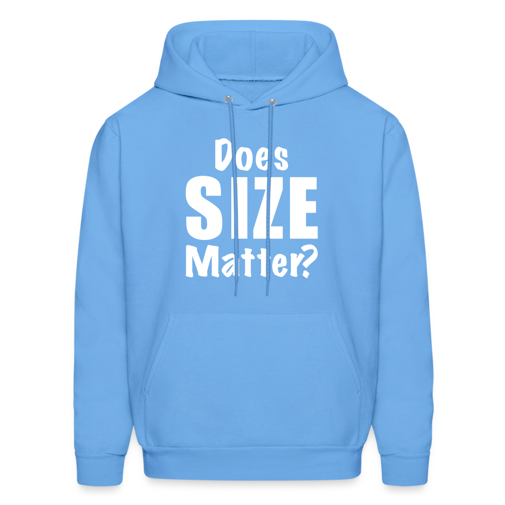 Does Size Matter Hoodie - Color: carolina blue