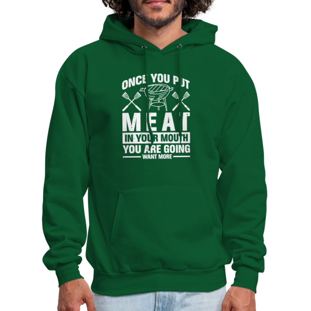 You Are Going To Want More Meat (BBQ Grilling Humor) Hoodie - Color: black