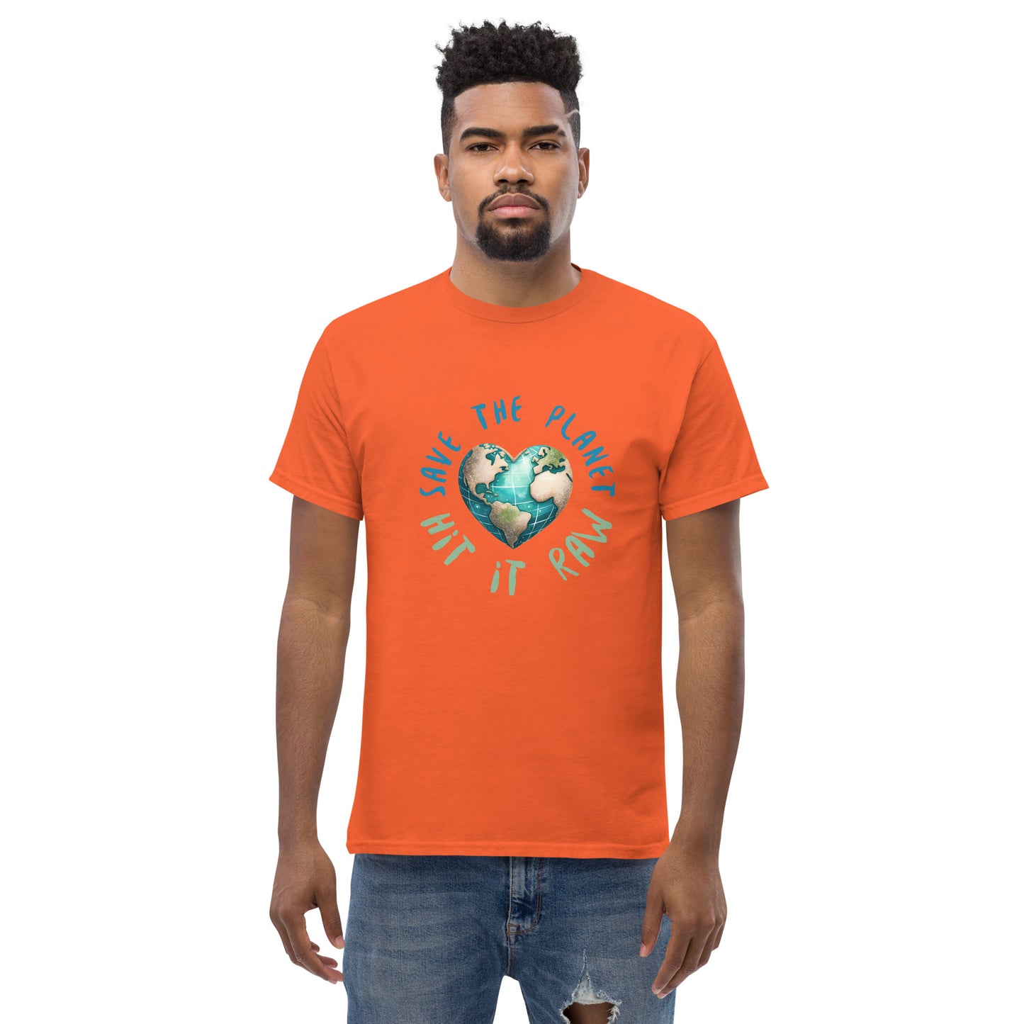 Save the Planet Hit it Raw T-Shirt - Color: Black