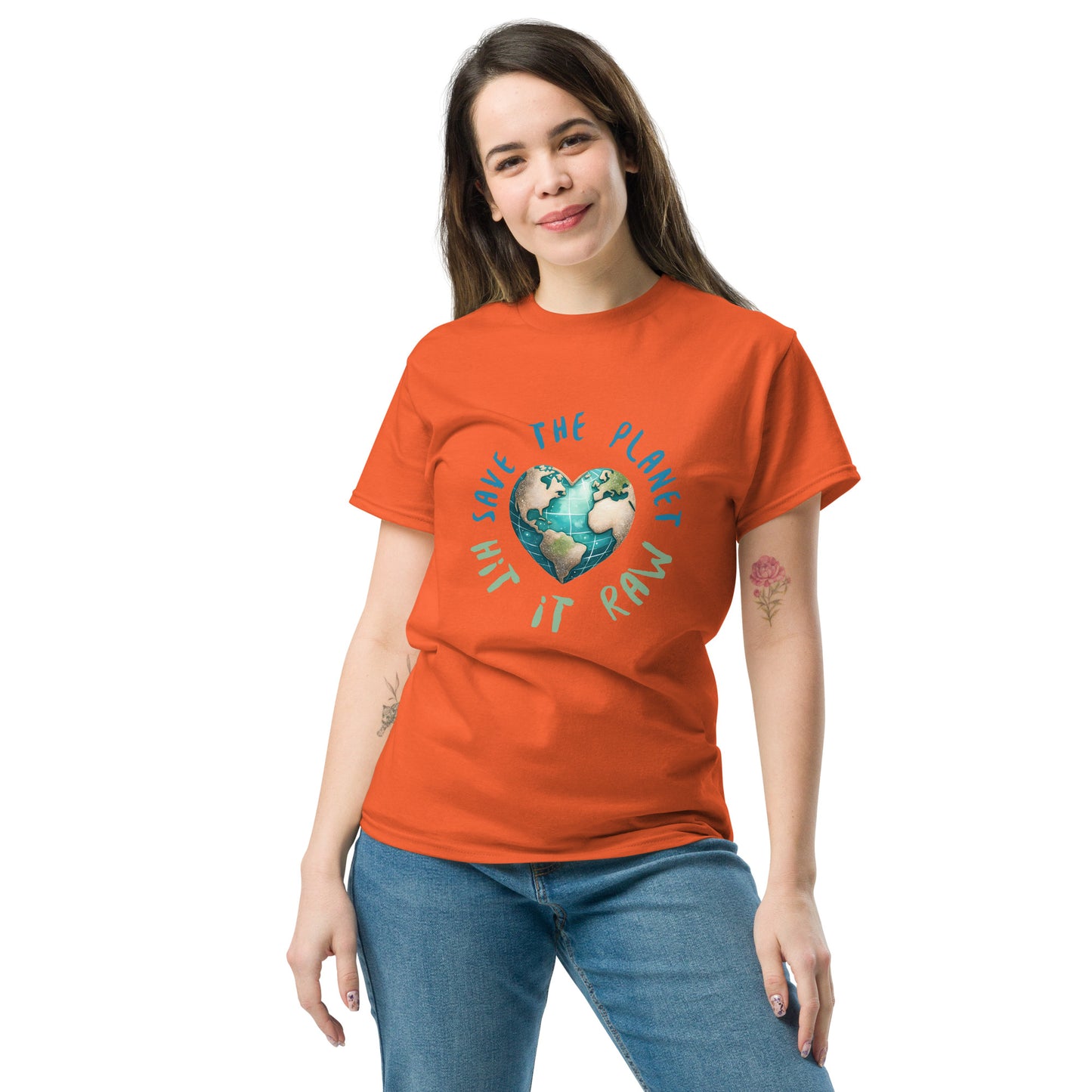 Save the Planet Hit it Raw T-Shirt - Color: Black