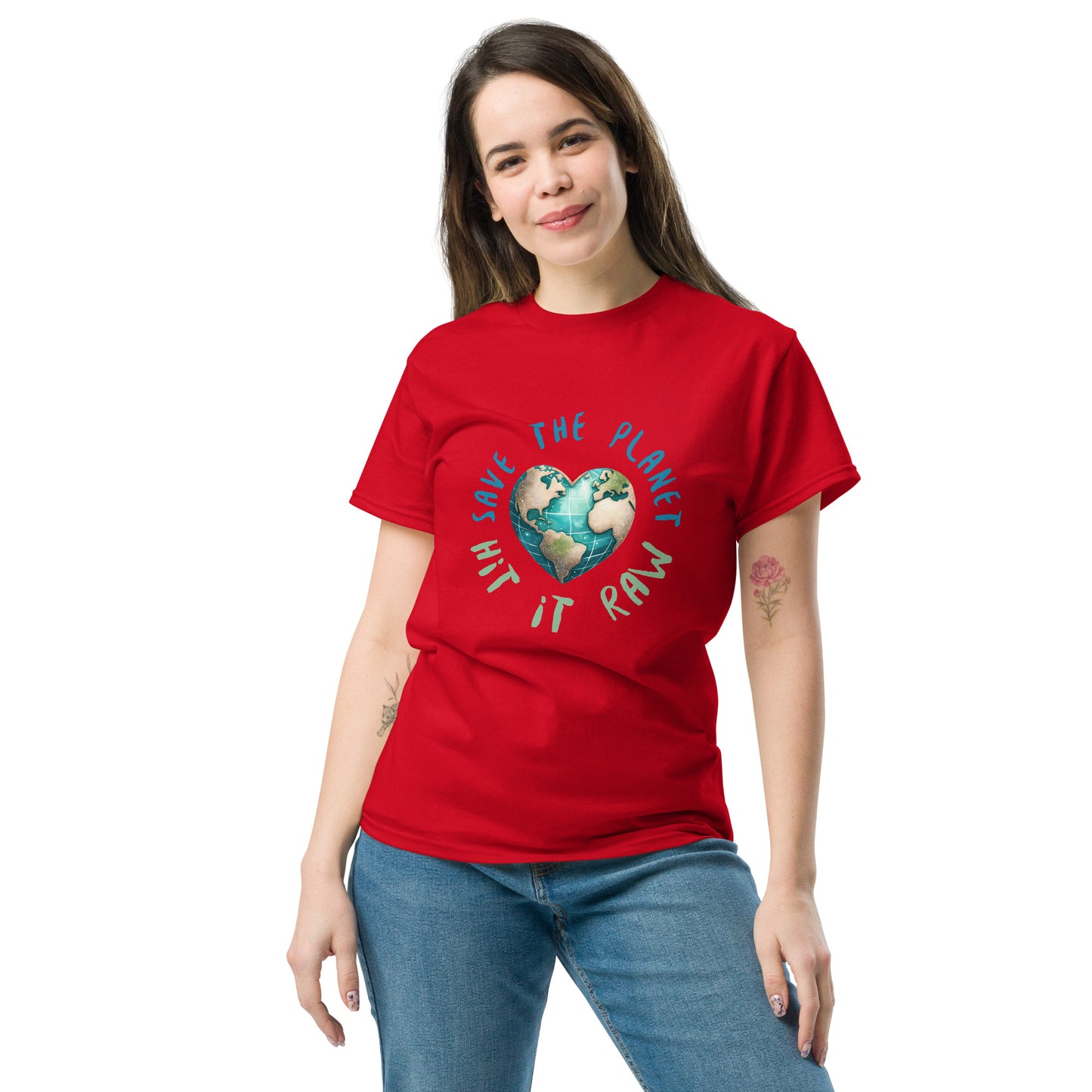 Save the Planet Hit it Raw T-Shirt - Color: Black