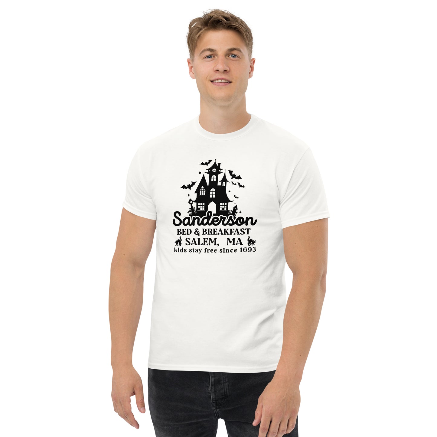 Sanderson Bed & Breakfast Salem MA (Halloween) T-Shirt - Color: Red