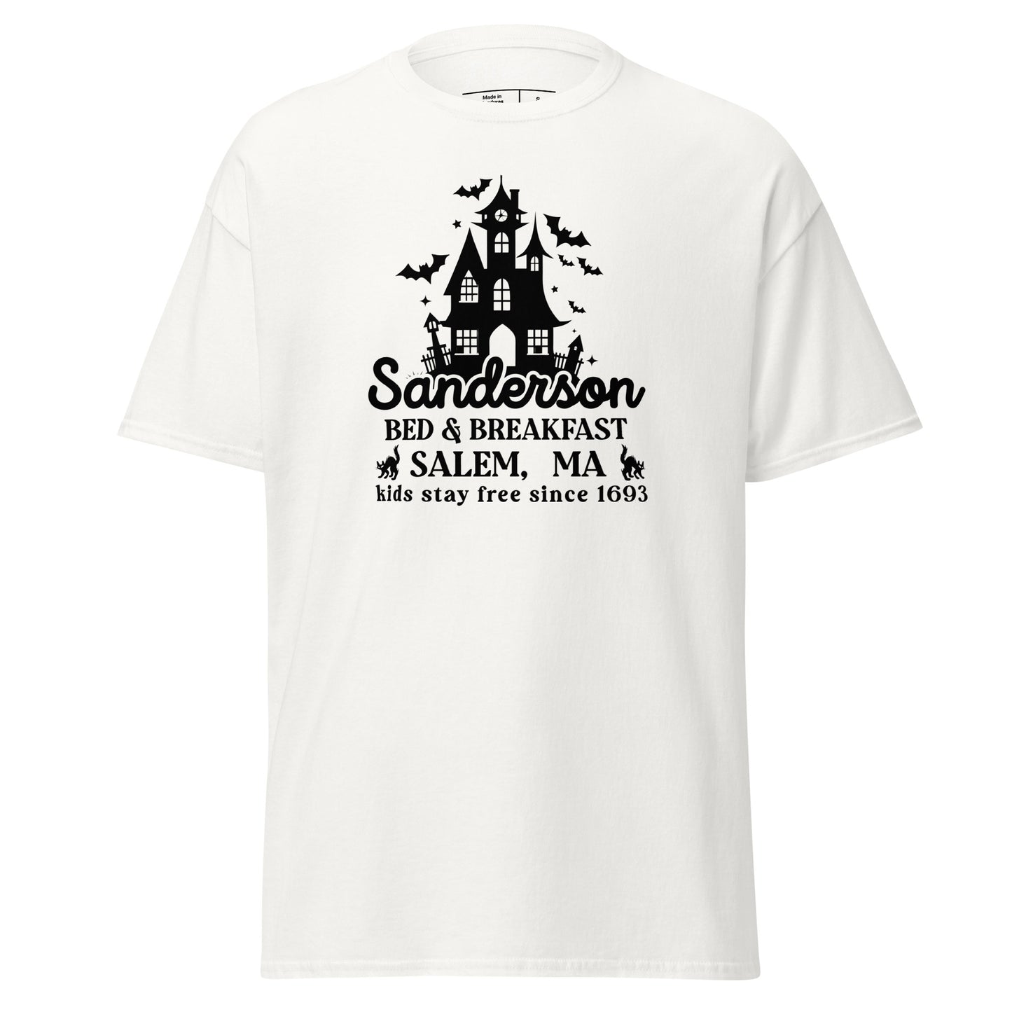 Sanderson Bed & Breakfast Salem MA (Halloween) T-Shirt - Color: White