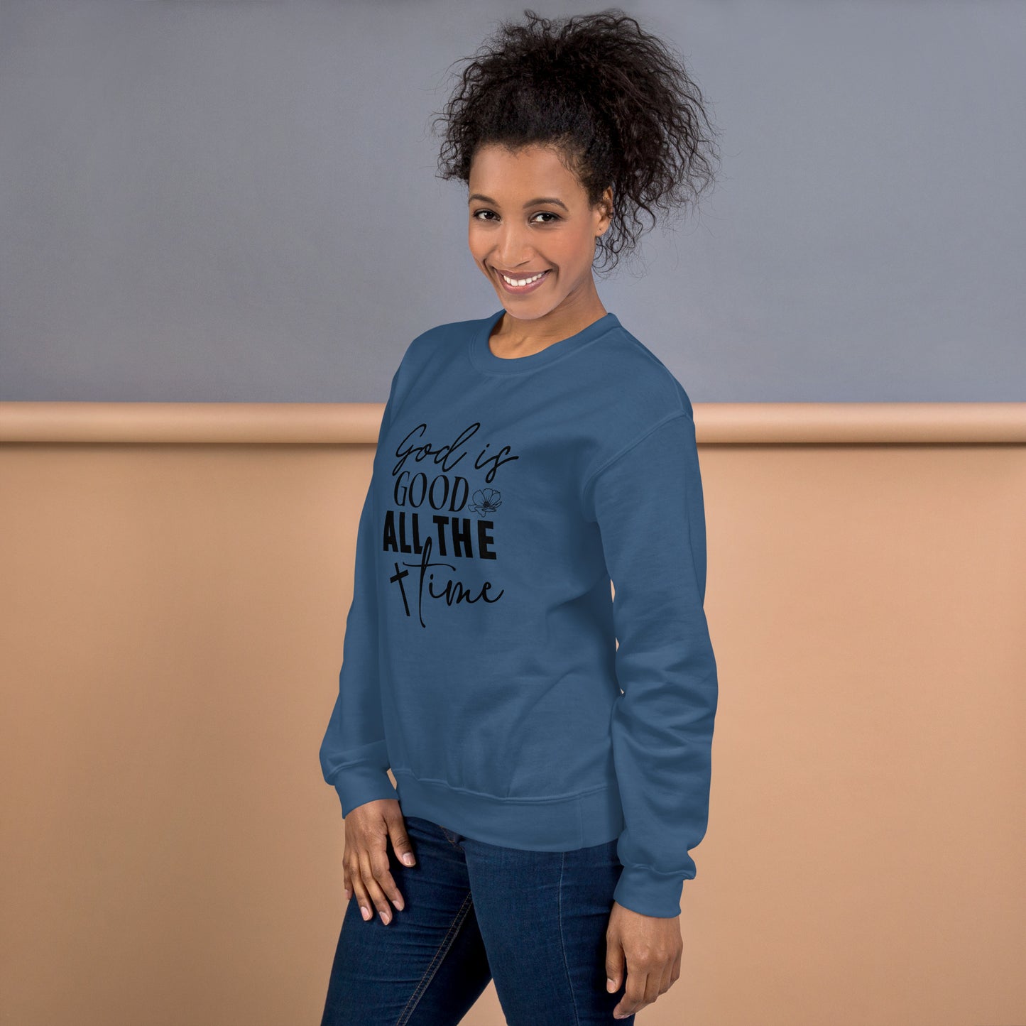 God is Good All The Time Sweatshirt - Color: Red