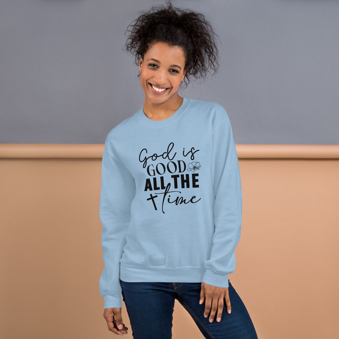 God is Good All The Time Sweatshirt - Color: Red
