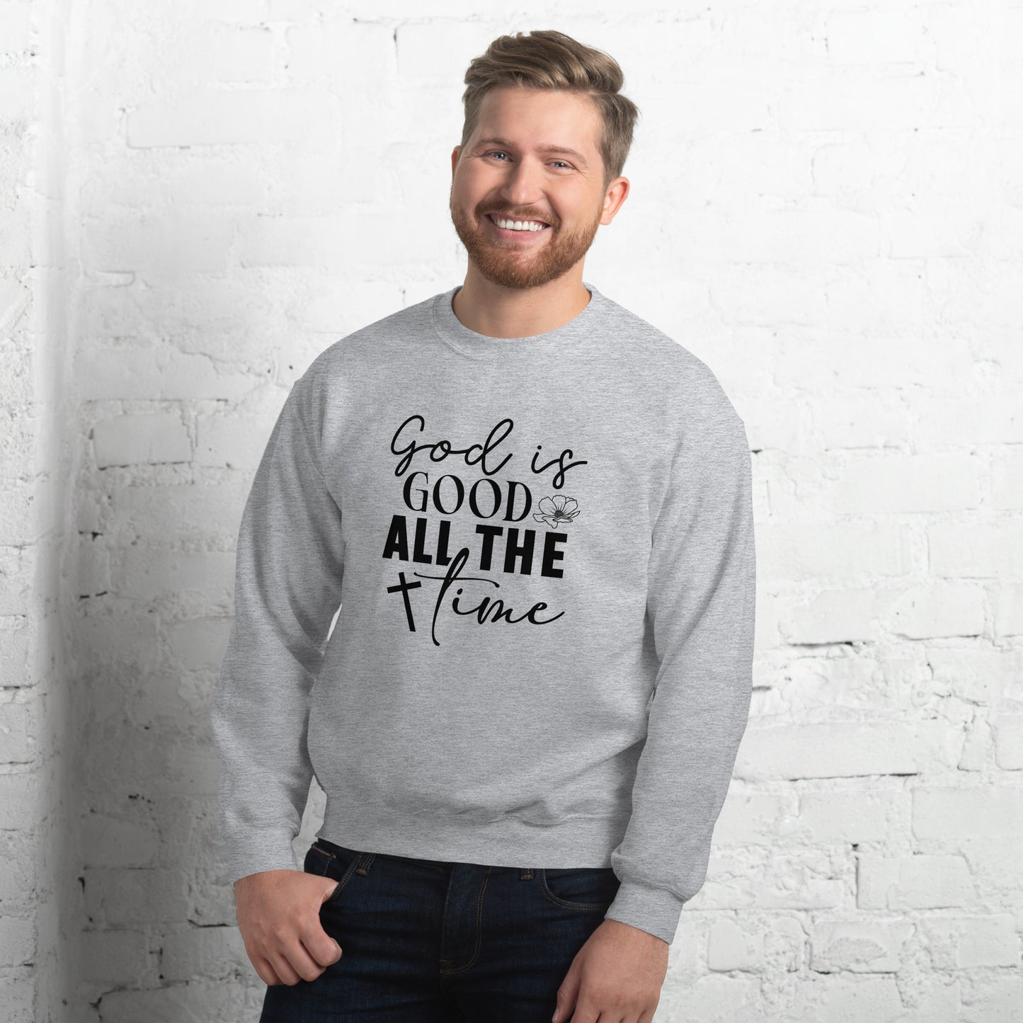 God is Good All The Time Sweatshirt - Color: Red