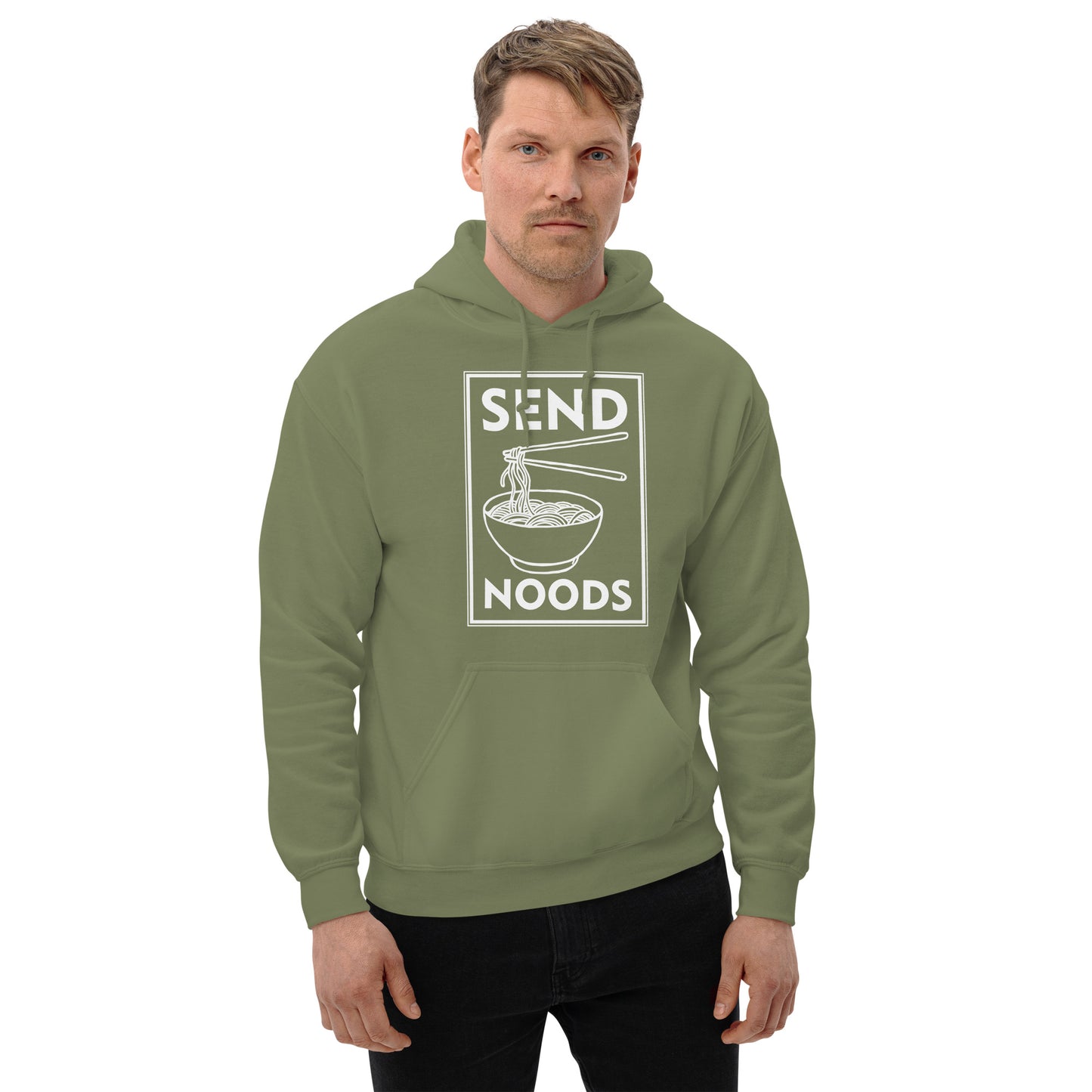 Send Noods Hoodie - Color: Military Green