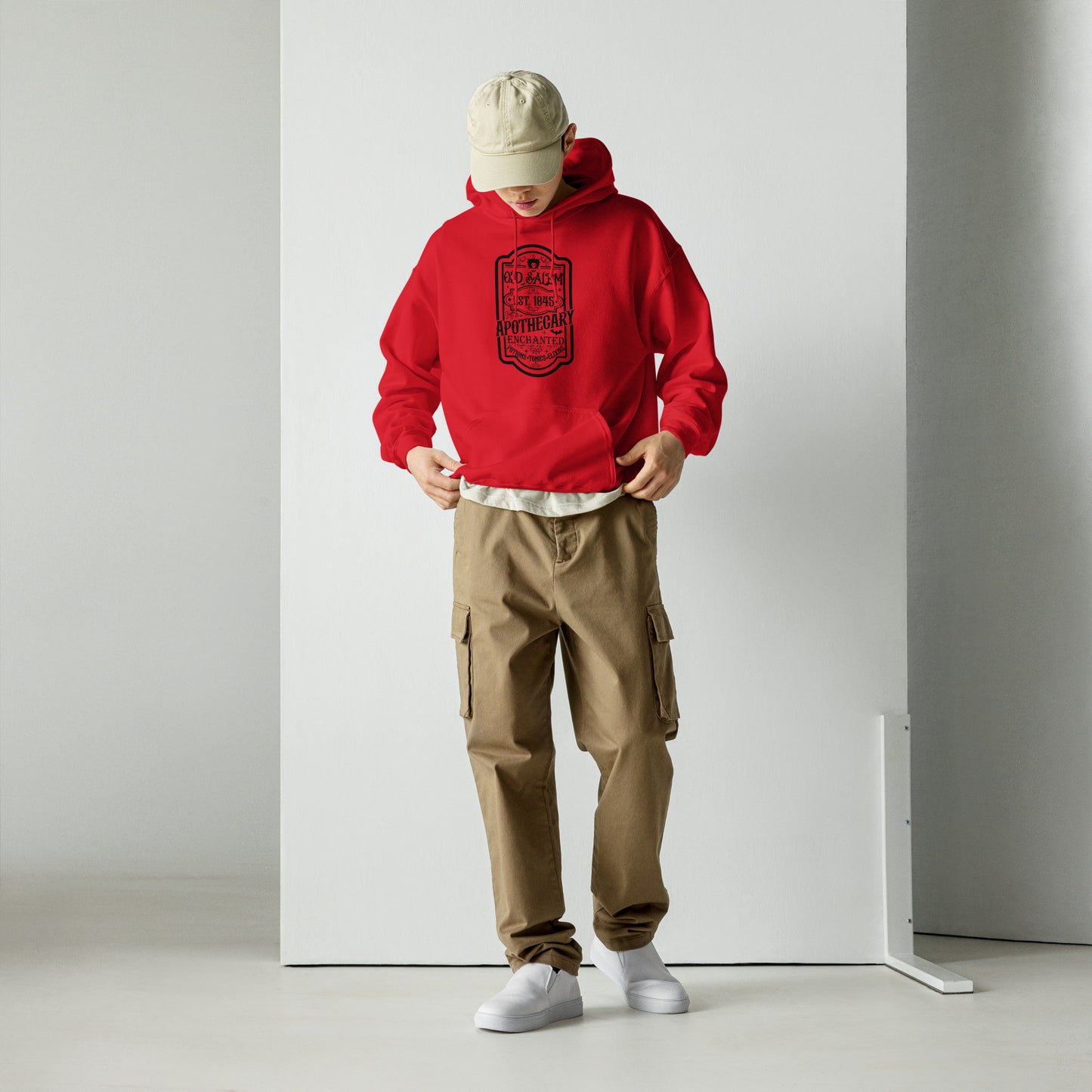 Old Salem Enchanted Apothecary (Halloween) Hoodie - Color: Red