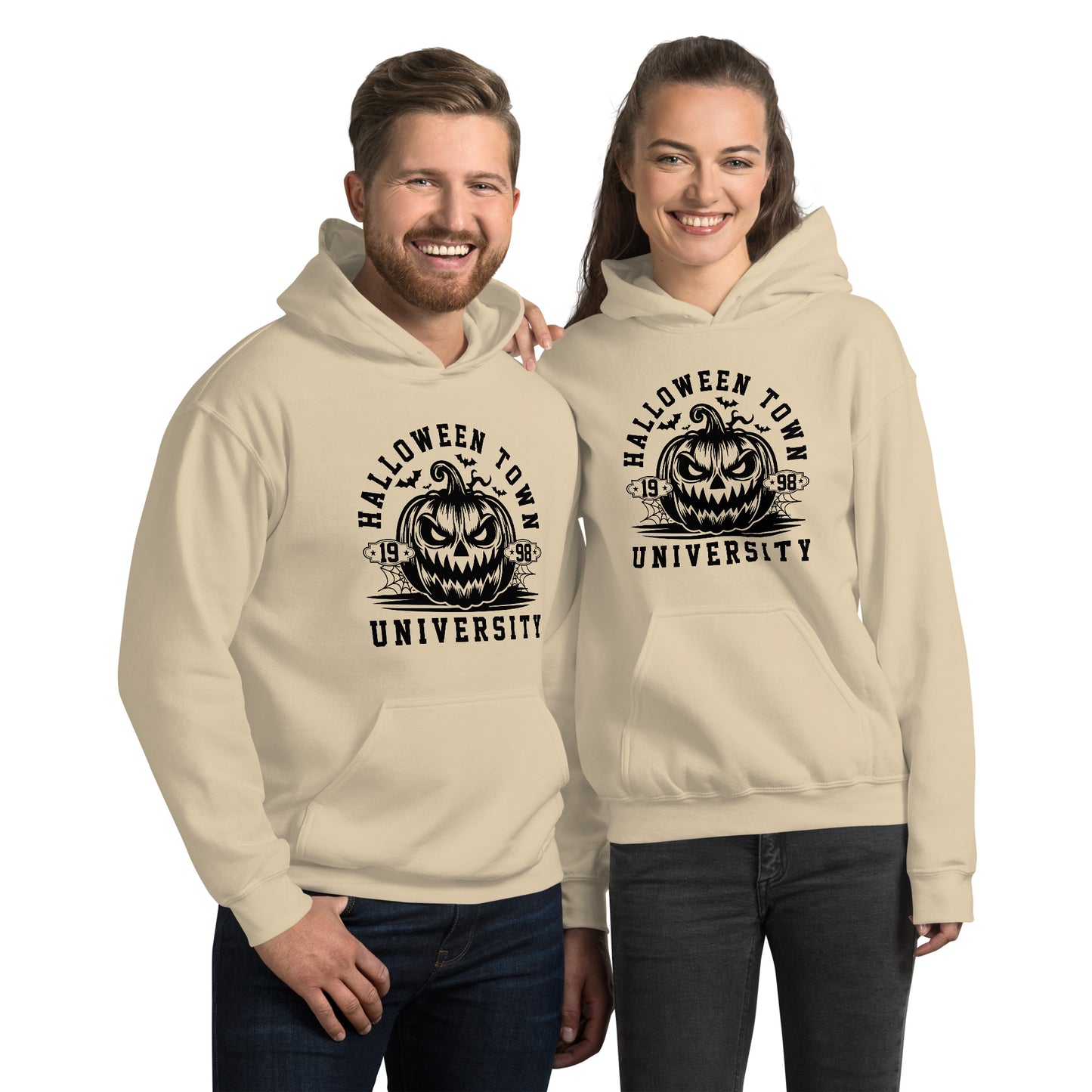 Halloween Town University (Halloween) Hoodie - Color: Sand