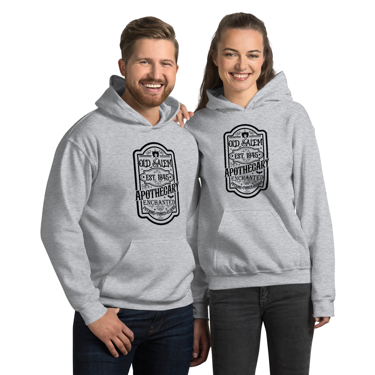 Old Salem Enchanted Apothecary (Halloween) Hoodie - Color: Sport Grey
