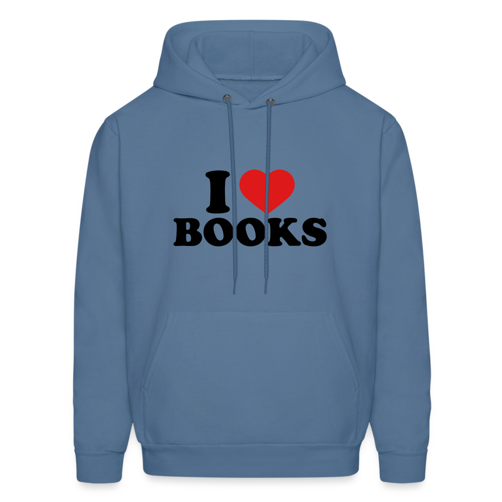 I Heart Books (I Love Books) Hoodie - denim blue