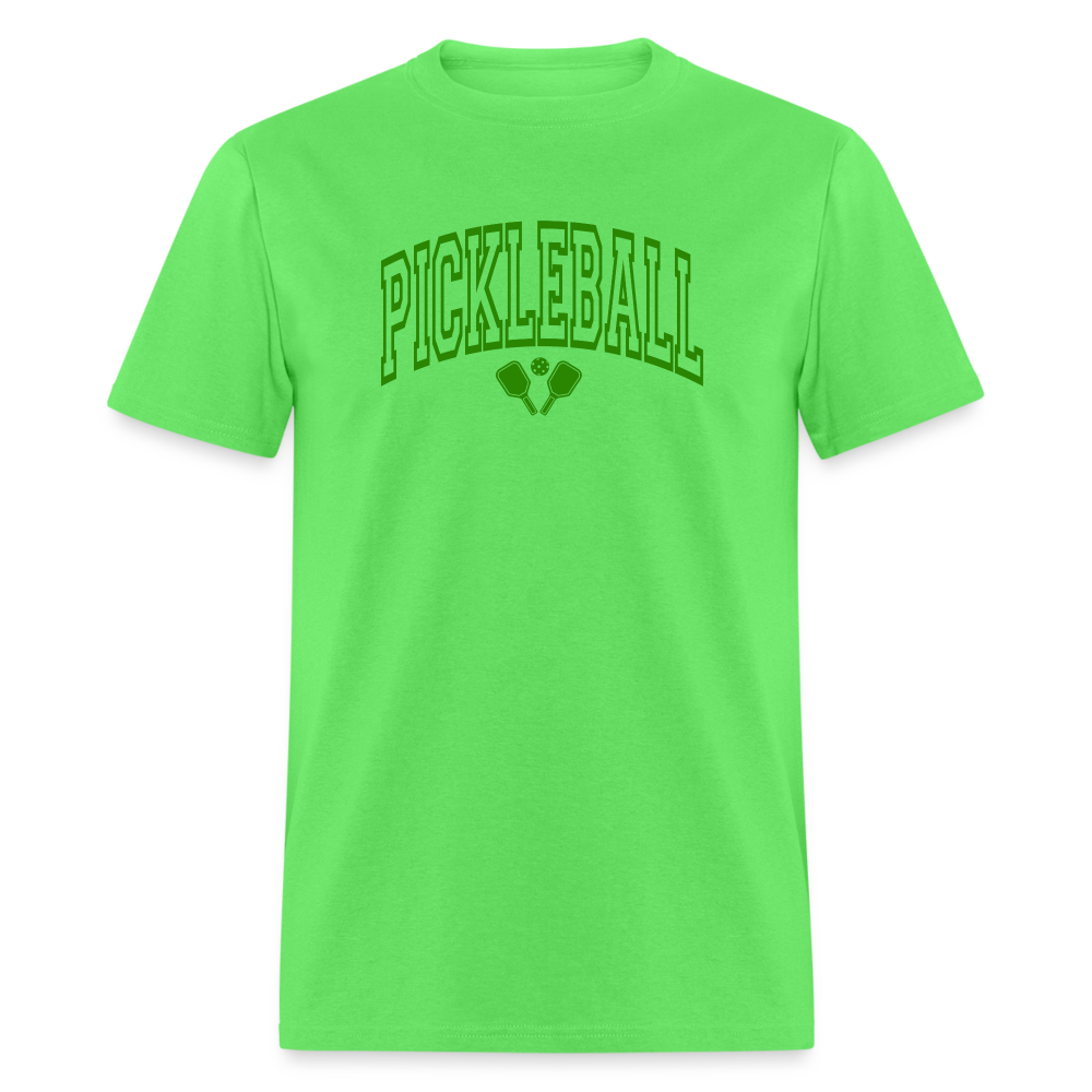 Pickleball T-Shirt (Arched Green Letters) - kiwi