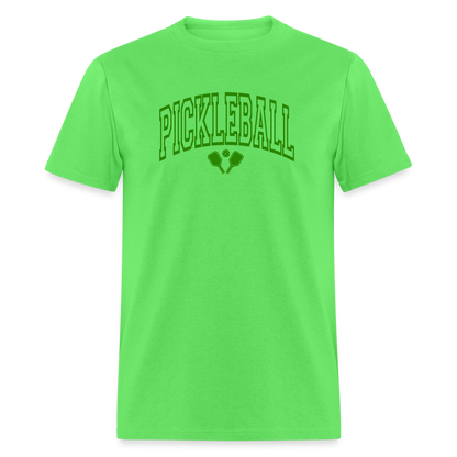 Pickleball T-Shirt (Arched Green Letters) - kiwi