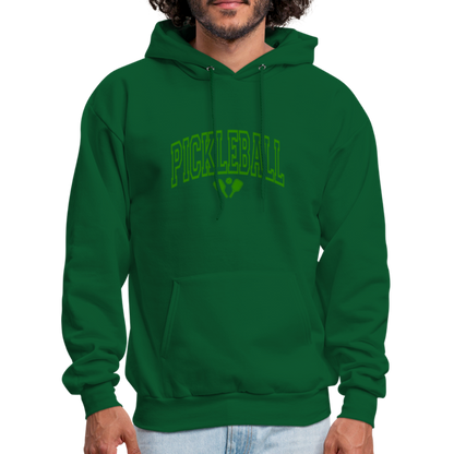 Pickleball Hoodie (Arched Green Letters) - forest green