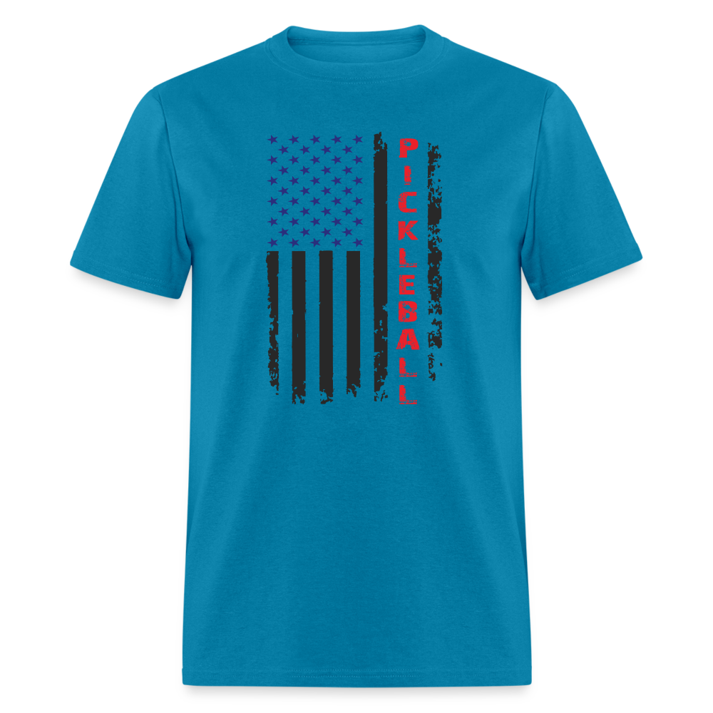 Pickleball Flag T-Shirt - turquoise