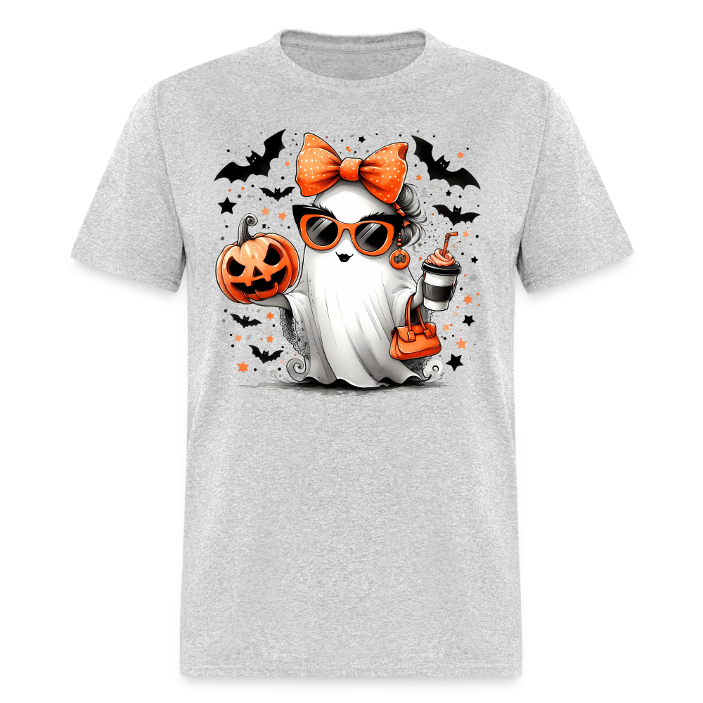 Cute Halloween Mom Ghost T-Shirt Color: heather gray