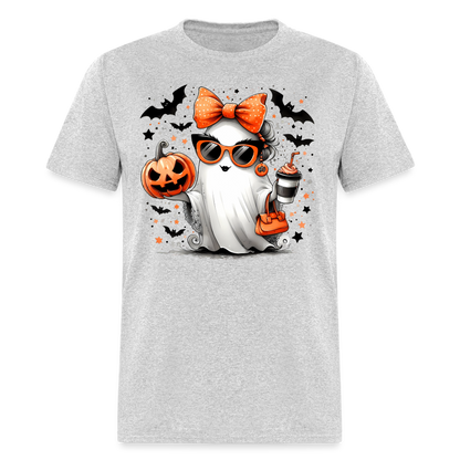 Cute Halloween Mom Ghost T-Shirt Color: heather gray