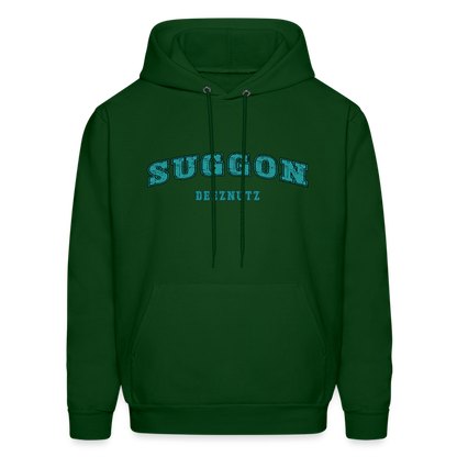 Suggon Deeznutz Hoodie (Funny Adult Humor) Color: forest green