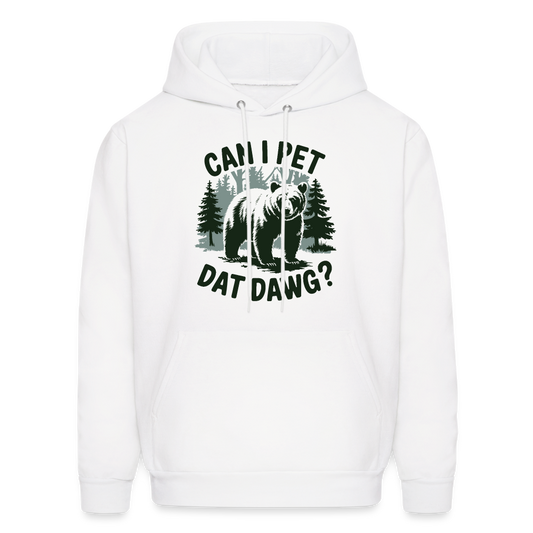 Can I Pet That Dawg Hoodie - Color: white