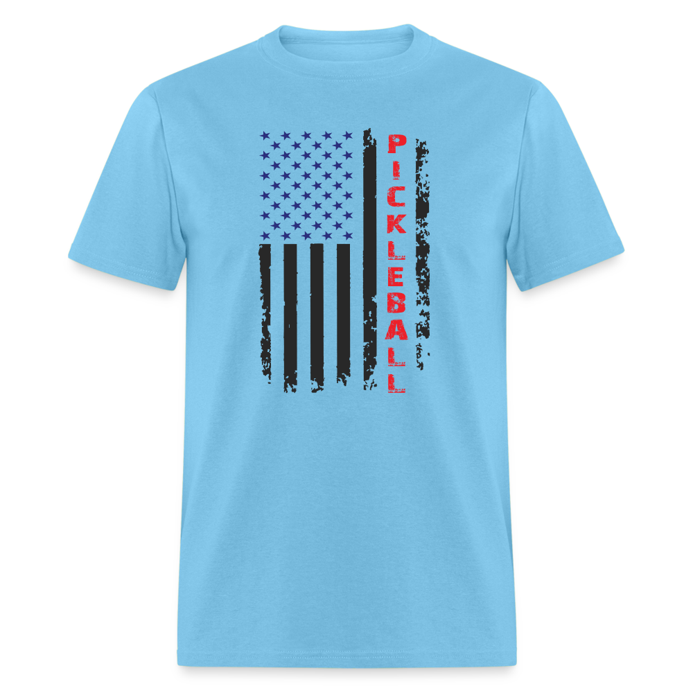 Pickleball Flag T-Shirt - aquatic blue