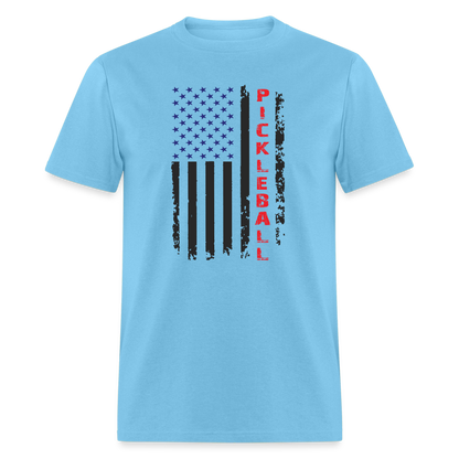 Pickleball Flag T-Shirt - aquatic blue