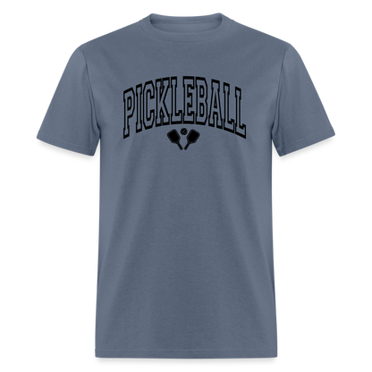 Pickleball T-Shirt (Arched Black Letters) - denim