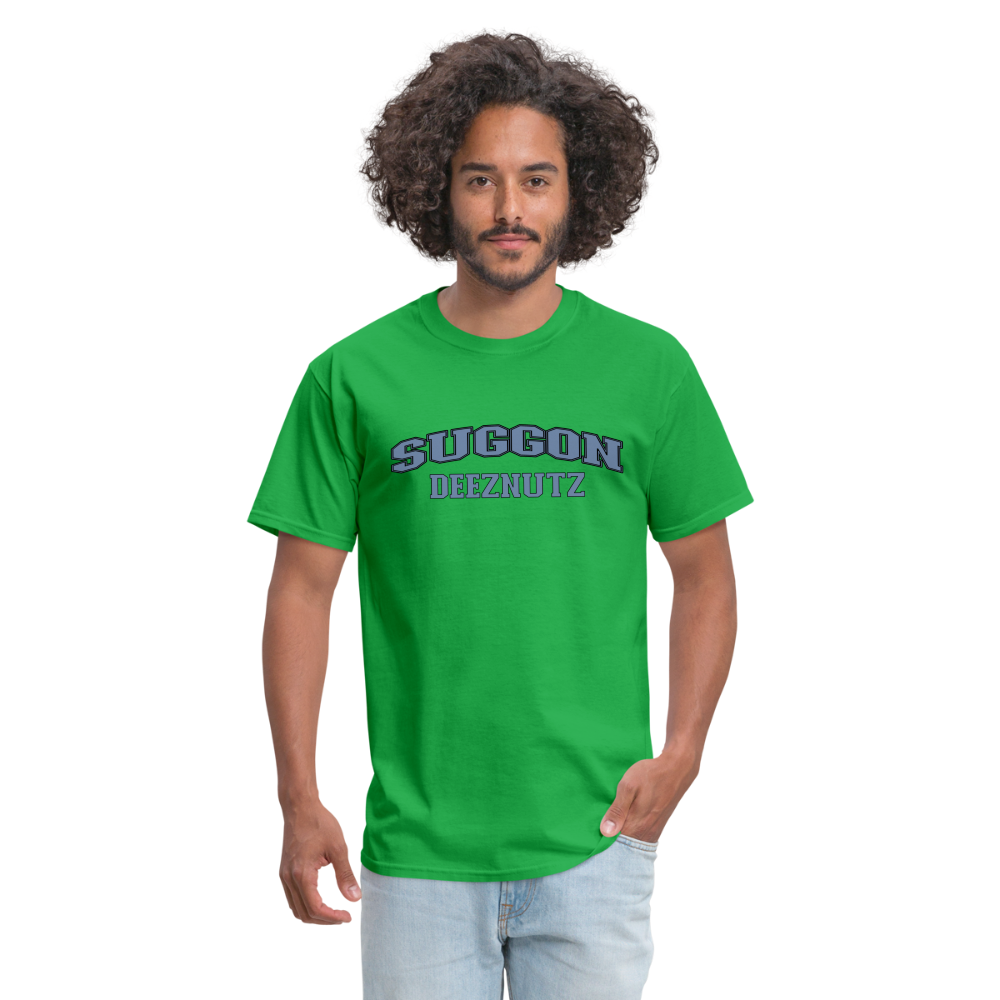 Suggon Deeznutz T-Shirt (in Blue Ball Colors - Funny Sexual Humor) Color: black