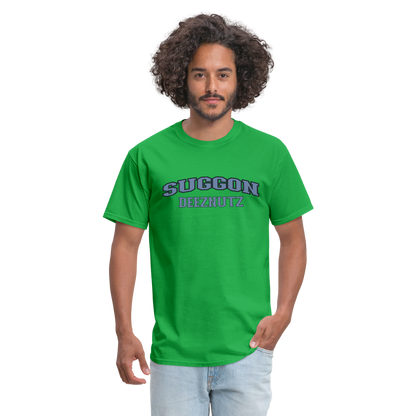 Suggon Deeznutz T-Shirt (in Blue Ball Colors - Funny Sexual Humor) Color: black