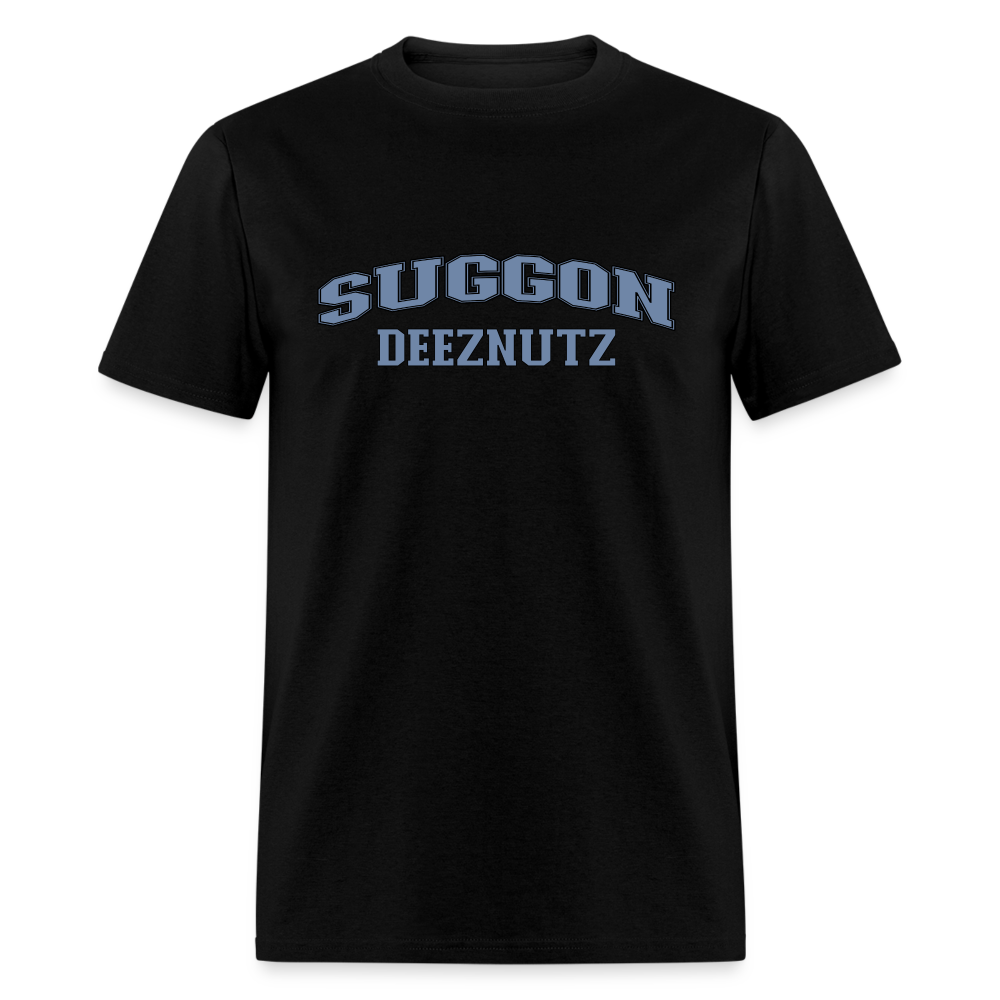 Suggon Deeznutz T-Shirt (in Blue Ball Colors - Funny Sexual Humor) Color: black