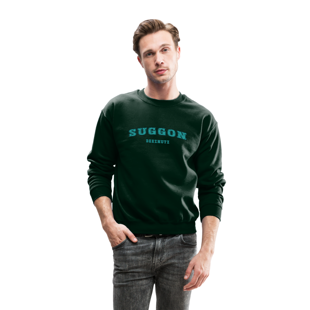 Suggon Deeznutz Sweatshirt (Funny Adult Sexual Humor) Color: black