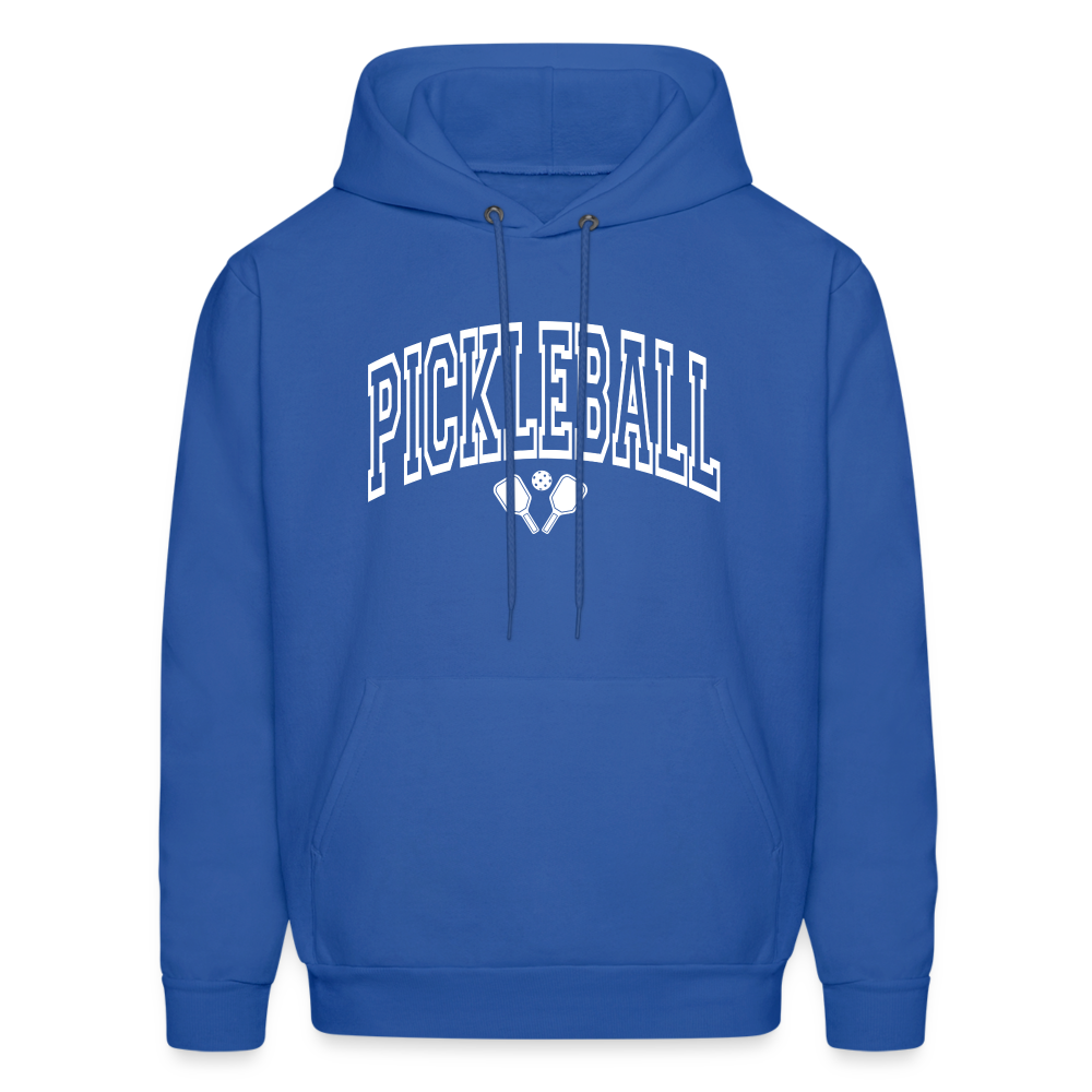 Pickleball Hoodie (Arched White Letters) - royal blue