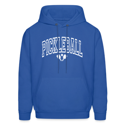 Pickleball Hoodie (Arched White Letters) - royal blue