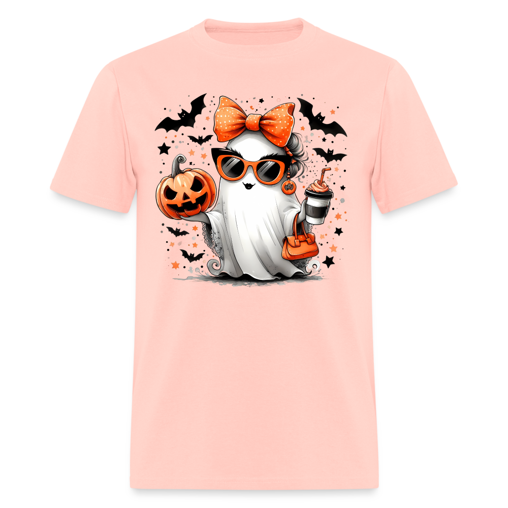 Cute Halloween Mom Ghost T-Shirt Color: blush pink