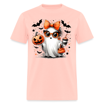 Cute Halloween Mom Ghost T-Shirt Color: blush pink