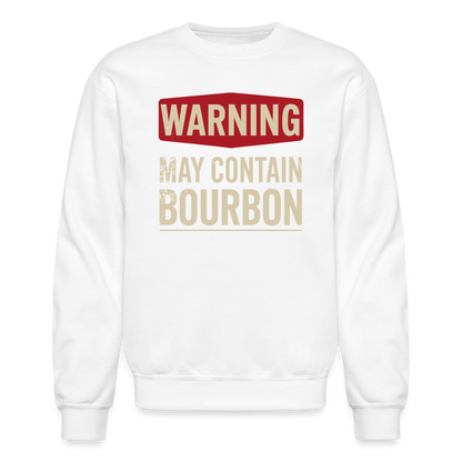 Warning May Contain Bourbon Sweatshirt - white